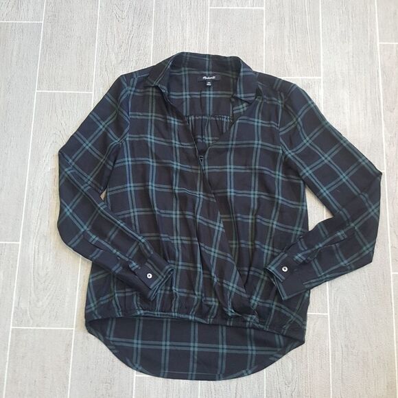 Made Well Plaid High Low Top - Picture 1 of 8
